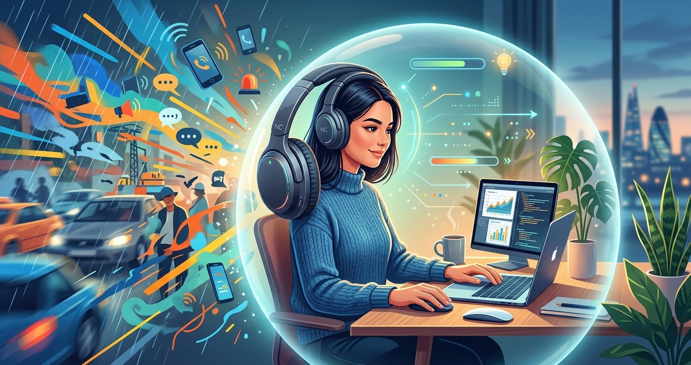 Silence the Chaos: How Noise-Cancelling Headphones Supercharge Your Hybrid Work Productivity